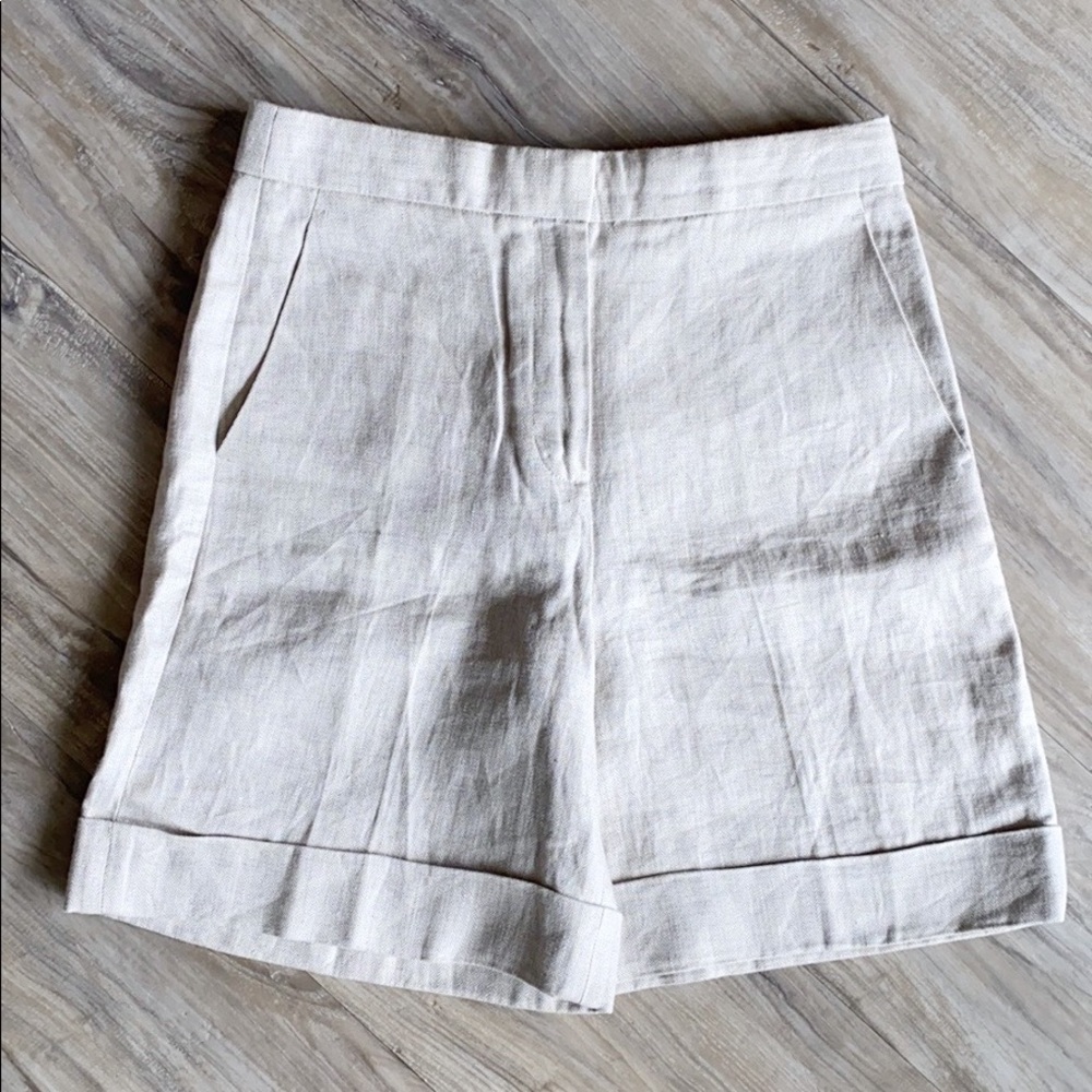 J. Crew Linen Cuffed Bermuda Short | Size 2